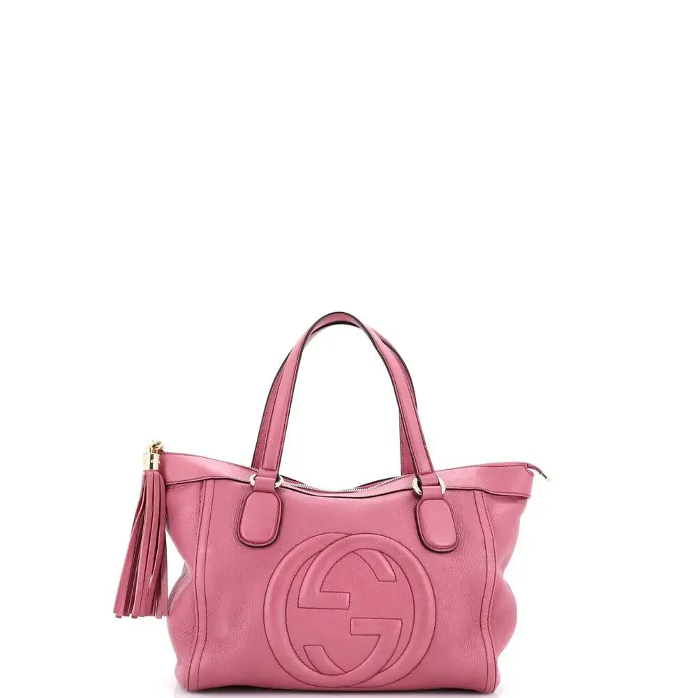 Gucci Soho Zip Tote Leather Small #254153G78B - Picture 1 of 8